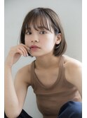 切りっぱなしシースルーボブ 似合わせ顔周りカット顔まわり