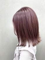 アンジェリカ 難波店(ANGELICA)&nbsp;【ANGELICA望月】大人かわいい 切りっぱなし外ハネボブ　ピンク