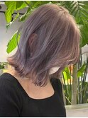横浜西口イルミナカラータッセルボブラベンダーベージュカラー