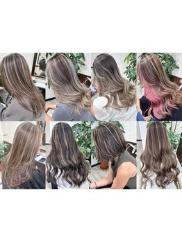 他では味わえないこだわりのバレイヤージュ/ハイライト/インナーカラーが魅力！色持ちも良くダメージレス◎
