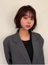 シーン(SCENE)&nbsp;着物ヘア/大人ガーリー/ダークアッシュ/似合わせカット/大人ボブ