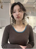 アトリエノエラ(Atelier Noella)&nbsp;残りパーマを活かしたセクションブリーチウルフ【高田】6/6