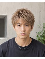 MEN's Baguz MEN'Sカット/ MEN'Sパーマ/ MEN'Sカラー ハイトーンベージュ韓国風マッシュパーマ