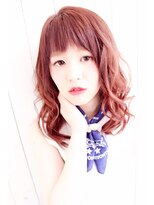 ディー(dee)&nbsp;dee グラデーションピンク×ゆるふわセミディ