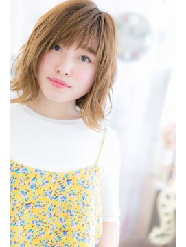 ミック ヘアアンドメイク アップ 駒込店(miq Hair&Make up) グラデカラー★ミルクティーベージュ無造作エアリーボブ