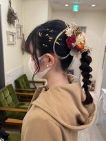 ネオリーブリノア 北千住東口店(Neolive Linoa)&nbsp;金箔　水引きアレンジ　卒業式