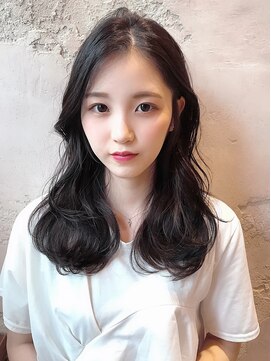 ロンドローズ 名古屋(Lond damaskRose) チョコレート 切りっぱなし イヤリングカラー 韓国ヘア 顔周り