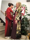 親娘で卒業式出席!