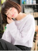 レトロガーリー大人かわいい前下がりミニボブc5川口20代30代40代