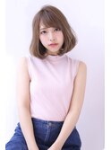 ことりベージュローライト大人かわいい小顔スリークボブ大人ボブ
