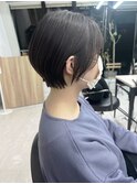 アッシュカラー_ショートボブ_マッシュショート