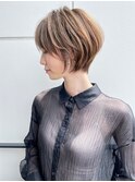 ショートボブ髪型30代40代50代前髪あり前髪なし面長丸顔【荒牧】