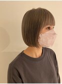 20代30代おすすめボブ/ハイトーングレージュ/まとまるボブ