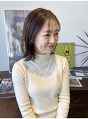 質感再生カラー 髪質改善 イルミナカラー ボブ 担当阿知波