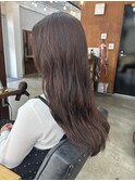 木村法子【ゆるっとパーマ(ロング)×ココアピンク】