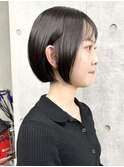 ＊コンパクトボブグラデーションボブシースルー黒髪ボブOL30代2