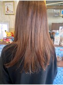 大人女子のうる艶ロング×レイヤーカット ケアカラー
