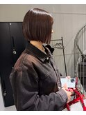 *きゅっとタイトなミニボブ ベージュ 天王寺美容室 上田一眞