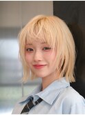 レイヤーボブ/ウルフボブ/ブロンドボブ