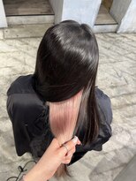 エラ(ere) インナーカラーピンク ピンクベージュ ミルクティーピンク