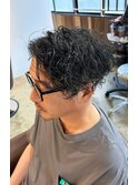 波巻きパーマ