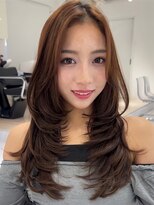 アンダーバーホワイトモデ 河内長野(_WHITE mode) ハイライトカラーミルクティーベージュレイヤーカット