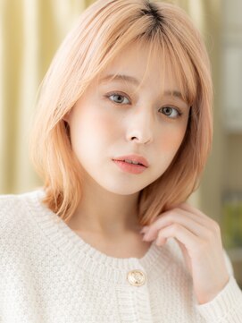 モッズヘア 越谷(mod's hair) ハッシュカット/ハイトーン/ゴールドアッシュ/外ハネボブ/20代e