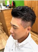 ビジネスパーマニュアンス毛流れパーマ宮城リョータ風