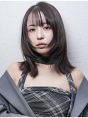 レイヤーカット/ブリーチなし/ココアブラウン/髪質改善　