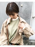 ショートカット/オリーブグレージュ/地毛風カラー