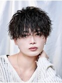 ツイストシャドウパーマ×ショートマッシュ