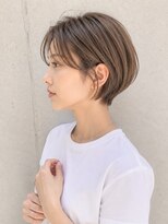 ノア(NOA)&nbsp;【NOA】丸みショートボブシースルーバンググレージュ