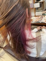 フィールエー 南原町店(feel.a)&nbsp;インナーカラーピンク｜山形市・南原町美容室