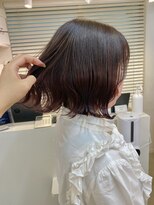 イヴォーク トーキョー(EVOKE TOKYO) 韓国ボブくびれヘア暖色系カラーピンクカラー小顔顔まわりカット