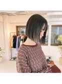 ぱつっとライン切りっぱなしボブ