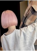 【三原屋潤】ボブ×ピンクカラー♪