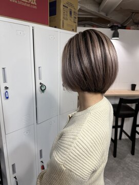 ラフ 難波店(LAFF) #黒髪#ボブルフ#ネビージュ#小顔#ワンレン