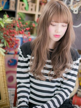 カバーヘア ブリス 戸田公園西口店(COVER HAIR bliss) 外国人風ガーリーフルバング毛先パーマc5戸田公園10代20代30代!