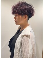 オーラメロウ(orlla melleau)&nbsp;刈り上げショート×ワインレッド