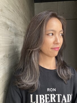 ソルトウォーター(SALT WATER) レイヤーカット/ブラウン/韓国ヘアー/ハイライト/恵比寿