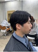 刈り上げないツーブロックセンターパート