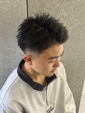 ニアウ 太田店(Niau) メンズベリーショートかきあげスタイルオールバックショート