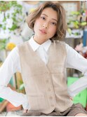 バレイヤージュくせ毛風ゆるふわカールボブc5浦和20代30代40代