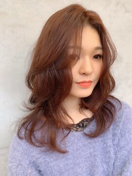 ヘアアンドアイラッシュ ココアンジェ くりえいと宗像店(Coco Ange) 【CocoAnge宗像/担当:沖村】ウルフレイヤー×ピンクベージュ2