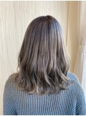 大人可愛い大人美人くすみカラーアッシュグレーベージュ
