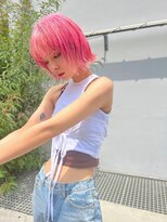 ケイト(kate)&nbsp;【kate 大宮】ビビットピンク×切りっぱなしボブ