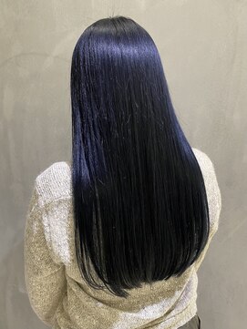 ヨーク(YOKE) 【YOKE】ブルーカラーネイビーカラーブリーチハイトーンロング