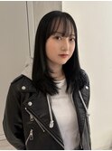 【YOKE】レイヤーロングブルーブラック顔周り暗髪レイヤー