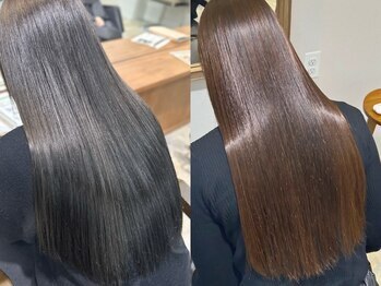 リアン 熊谷本店(Rien)の写真/《艶髪&柔らかい質感》カット+Nドット縮毛矯正+1stepトリートメント¥10300[熊谷駅/縮毛矯正/髪質改善]
