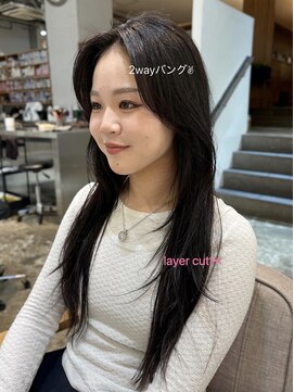 ノラ ヘアーサロン(NORA HAIR SALON) 2wayバングロングレイヤーハッシュカット